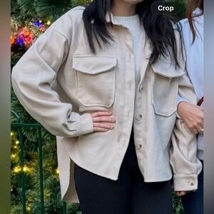 SHEIN Cream Utility Jacket